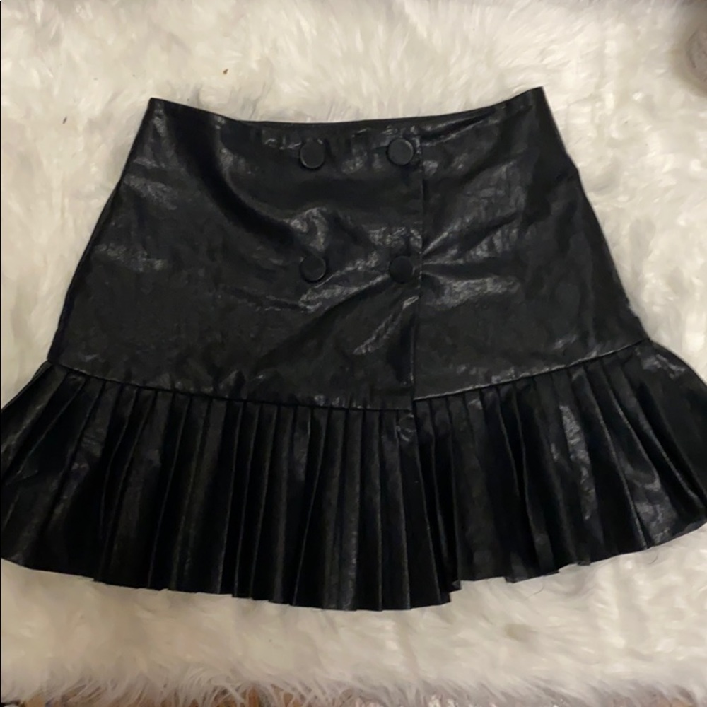 Zara Basic leather skirt